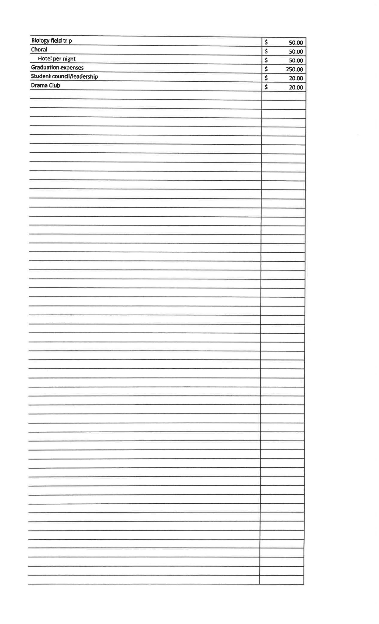 Updated Fee Schedule Page 2