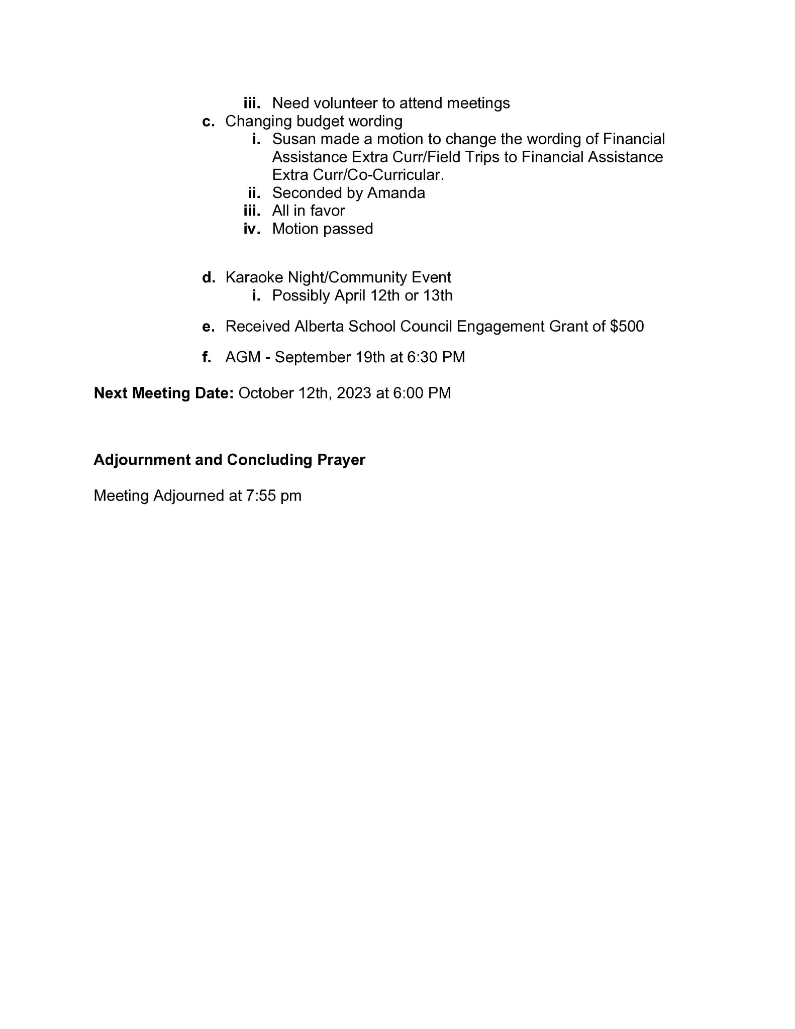 september minutes page 3