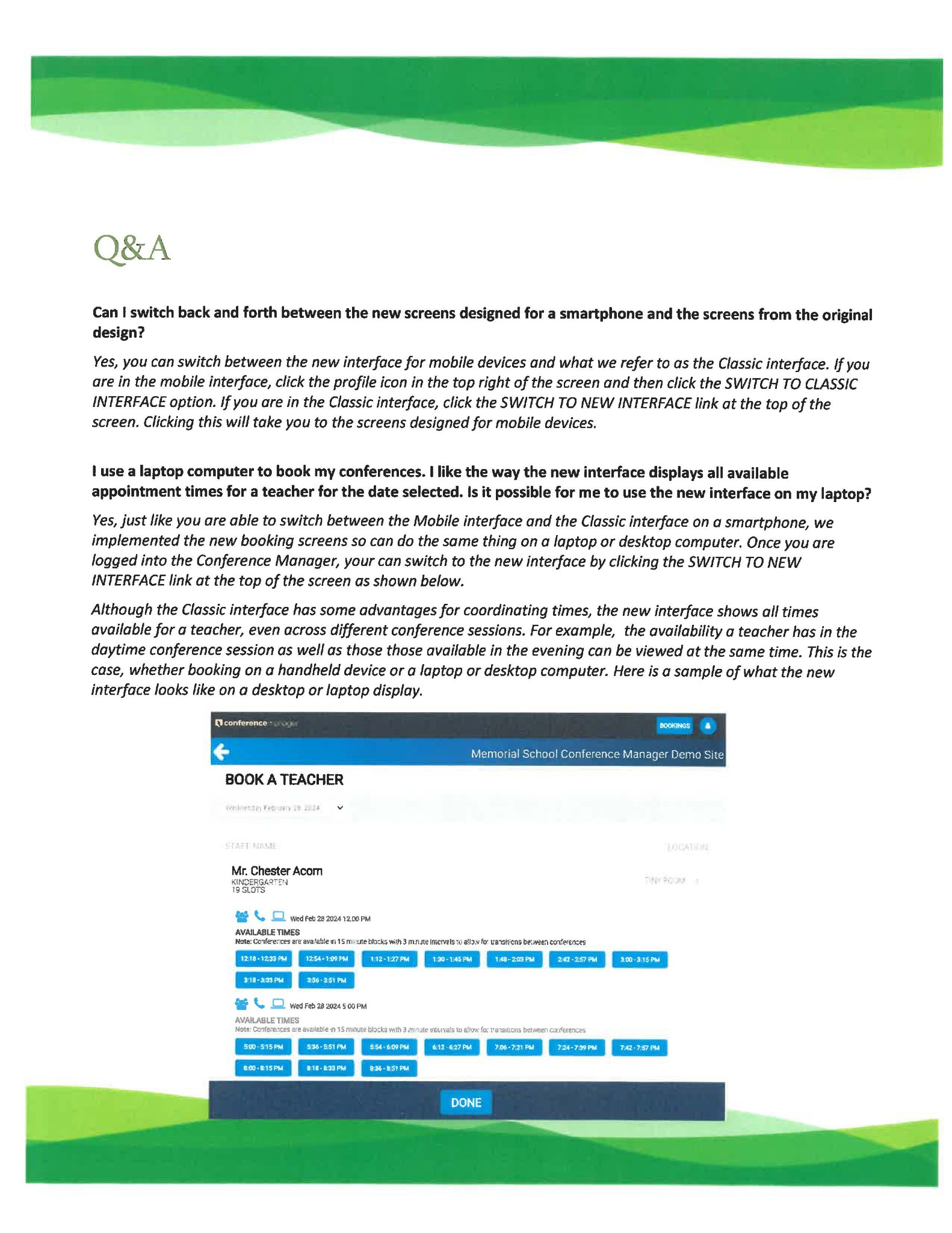 Conference Manager Page 2